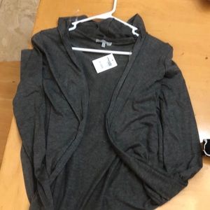 Women’s long grey sweater cover